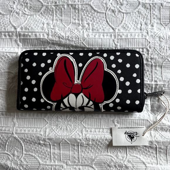 Disney Parks Loungefly Wallet - Minnie Mouse Polka Dots - Picture 2 of 5
